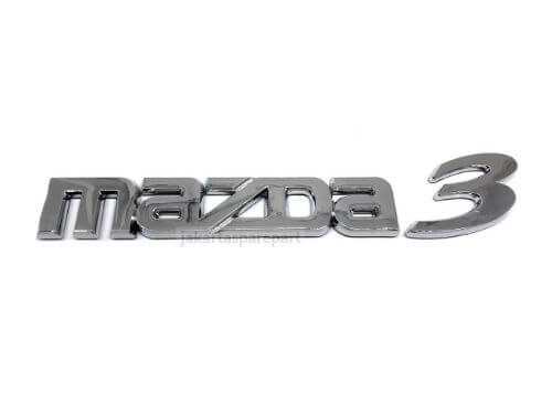 Emblem Tulisan MAZDA 3 Warna Chrome Ukuran 20x2.6cm