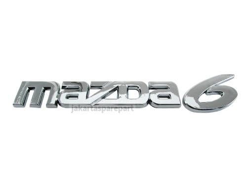 Emblem Tulisan MAZDA 6 Warna Chrome Ukuran 20x2.6cm
