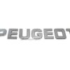 Emblem Tulisan PEUGEOT Warna Chrome Ukuran 18.5x2.8cm Bahan Stainless (Model Tulisan Baru)