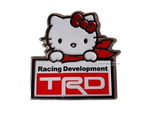 Emblem Tempel TRD Model Hello Kitty For Toyota