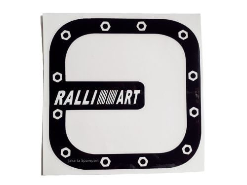 Sticker Ralliart Kotak Ukuran 11.5x11.5cm Warna Hitam For Mitsubishi