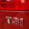 Emblem Tulisan TSI Warna Chrome Merah Untuk VW