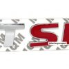 Emblem Tulisan TSI Warna Chrome Merah Untuk VW