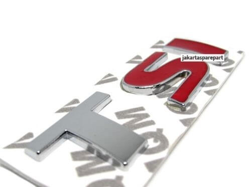 Emblem Tulisan TSI Warna Chrome Merah Untuk VW