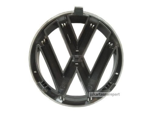 Emblem Logo VW Size 13.5cm Warna Hitam Motif Carbon For VW Golf MK6 GTI Tahun 2009-2012