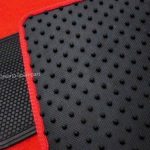Karpet BMW Seri-3 E36 Bahan Beludru Premium Warna Merah List Merah Logo BIMMERS - 2 Baris