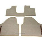 Karpet BMW Seri 3 E90 Bahan Beludru Kualitas Premium Warna Cream Logo Tulisan E90 Performance - 2 Baris