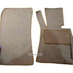 Karpet BMW Seri 3 E90 Bahan Beludru Kualitas Premium Warna Cream Logo MTech Performance - 2 Baris