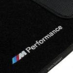 Karpet BMW Seri 3 F30 Bahan Beludru Super Warna Hitam Logo MTech Performance - 2 Baris