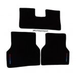 Karpet BMW Seri 5 E39 Bahan Beludru Premium Warna Hitam Logo MTech dan Tulisan BMW - 2 Baris