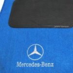 Karpet Mercedes Benz C-Class W202 Bahan Beludru Premium Warna Biru Logo Bintang Mercedes Benz - 2 Baris