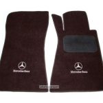 Karpet Mercedes Benz C-Class W203 Bahan Beludru Premium Warna Coklat Tua Logo Bintang Mercedes Benz - 2 Baris