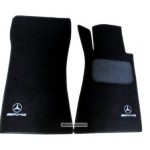 Karpet Mercedes Benz C-Class W203 Bahan Beludru Super Warna Hitam Logo Bintang AMG - 2 Baris