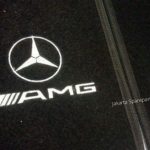 Karpet Mercedes Benz C-Class W203 Bahan Beludru Super Warna Hitam Logo Bintang AMG - 2 Baris