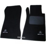 Karpet Mercedes Benz C-Class W204 Bahan Beludru Super Warna Hitam Logo Bintang AMG - 2 Baris