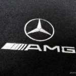 Karpet Mercedes Benz C-Class W204 Bahan Beludru Super Warna Hitam Logo Bintang AMG - 2 Baris