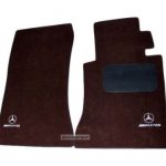 Karpet Mercedes Benz E-Class W124 Bahan Beludru Premium Warna Coklat Tua Logo Bintang AMG - 2 Baris