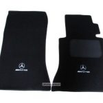 Karpet Mercedes Benz E-Class W124 Bahan Beludru Super Warna Hitam Logo Bintang AMG - 2 Baris