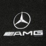 Karpet Mercedes Benz E-Class W124 Bahan Beludru Super Warna Hitam Logo Bintang AMG - 2 Baris