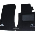 Karpet Mercedes Benz E-Class W124 Bahan Beludru Super Warna Hitam Logo Brabus - 2 Baris