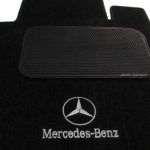 Karpet Mercedes Benz E-Class W210 Bahan Beludru Premium Warna Hitam Logo Bintang Mercedes Benz - 2 Baris