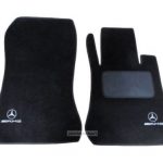 Karpet Mercedes Benz E-Class W210 Bahan Beludru Super Warna Hitam Logo Bintang AMG - 2 Baris