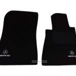 Karpet Mercedes Benz E-Class W211 Bahan Beludru Premium Warna Hitam Logo AMG - 2 Baris