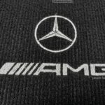 Karpet Mercedes Benz E-Class W211 Bahan Beludru Premium Warna Hitam Logo AMG - 2 Baris