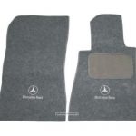 Karpet Mercedes Benz E-Class W211 Bahan Beludru Super Warna Abu-Abu Logo Bintang Tulisan Mercedes Benz - 2 Baris