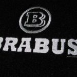 Karpet Mercedes Benz E-Class W211 Bahan Beludru Super Warna Hitam Logo Brabus - 2 Baris