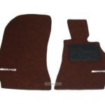 Karpet Mercedes Benz E-Class W212 Bahan Beludru Premium Warna Coklat Tua Logo AMG - 2 Baris