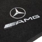 Karpet Mercedes Benz E-Class W212 Bahan Beludru Premium Warna Hitam Logo Bintang AMG - 2 Baris