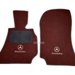 Karpet Mercedes Benz E-Class W212 E250 Tahun 2010 Bahan Beludru Premium Warna Coklat Tua Logo Bintang Tulisan Mercedes Benz - 2 Baris - Tanpa Kuping