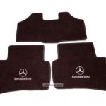 Karpet Mercedes Benz C-Class W203 Bahan Beludru Premium Warna Coklat Tua Logo Bintang Mercedes Benz - 2 Baris