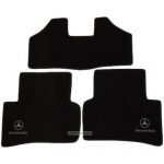Karpet Mercedes Benz C-Class W204 Bahan Beludru Super Warna Hitam Logo Bintang Mercedes Benz - 2 Baris