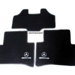 Karpet Mercedes Benz C-Class W204 Bahan Beludru Super Warna Hitam Logo Bintang AMG - 2 Baris