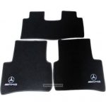 Karpet Mercedes Benz C-Class W205 Bahan Beludru Super Warna Hitam Logo Bintang AMG - 2 Baris