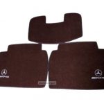 Karpet Mercedes Benz E-Class W124 Bahan Beludru Premium Warna Coklat Tua Logo Bintang AMG - 2 Baris