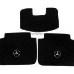 Karpet Mercedes Benz E-Class W124 Bahan Beludru Premium Warna Hitam Logo Bintang - 2 Baris