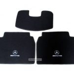 Karpet Mercedes Benz E-Class W124 Bahan Beludru Super Warna Hitam Logo Bintang AMG - 2 Baris