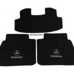 Karpet Mercedes Benz E-Class W210 Bahan Beludru Premium Warna Hitam Logo Bintang Mercedes Benz - 2 Baris