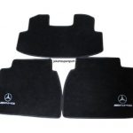 Karpet Mercedes Benz E-Class W210 Bahan Beludru Super Warna Hitam Logo Bintang AMG - 2 Baris