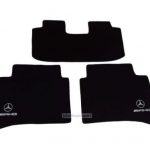 Karpet Mercedes Benz E-Class W211 Bahan Beludru Premium Warna Hitam Logo AMG - 2 Baris