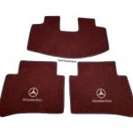 Karpet Mercedes Benz E-Class W212 E250 Tahun 2010 Bahan Beludru Premium Warna Coklat Tua Logo Bintang Tulisan Mercedes Benz - 2 Baris - Tanpa Kuping