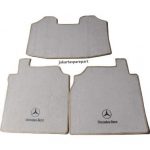 Karpet Mercedes Benz S-Class W220 Bahan Beludru Premium Warna Cream Logo Bintang Tulisan Mercedes Benz - 2 Baris