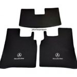 Karpet Mercedes Benz S-Class W221 Bahan Beludru Premium Warna Hitam Logo Bintang Tulisan Mercedes Benz - 2 Baris