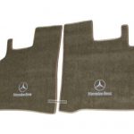 Karpet Mercedes Benz S-Class W221 Bahan Beludru Super Warna Coklat Muda Logo Bintang Tulisan Mercedes Benz - 2 Baris