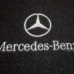 Karpet Mercedes Benz S-Class W221 Bahan Beludru Premium Warna Hitam Logo Bintang Tulisan Mercedes Benz - 2 Baris
