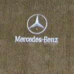 Karpet Mercedes Benz S-Class W221 Bahan Beludru Super Warna Coklat Muda Logo Bintang Tulisan Mercedes Benz - 2 Baris