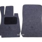 Karpet Mercedes Benz S-Class W221 S35- Tahun 2009 Bahan Beludru Premium Warna Abu-Abu Logo Bintang Tulisan Mercedes Benz - 2 Baris